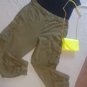 Forever 21 Green Cargo Joggers